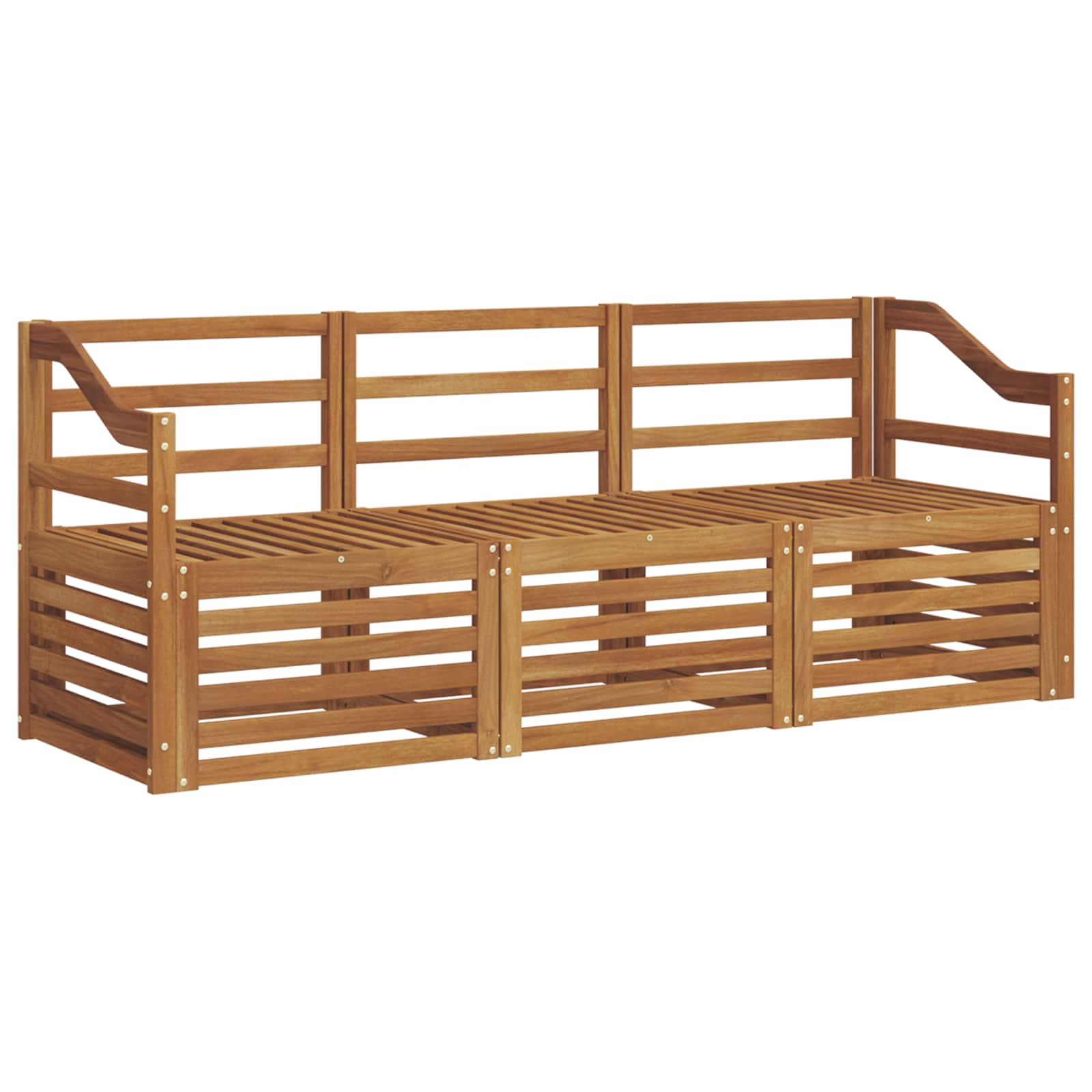 vidaXL Zestawy sof 3 pcs Naturalny Lite Drewno Akacji