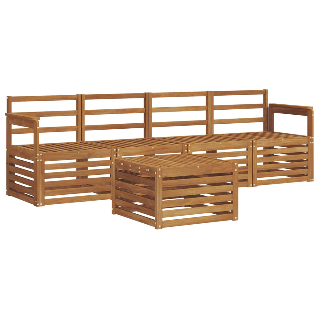 vidaXL Zestawy sof 5 pcs Naturalny Lite Drewno Akacji