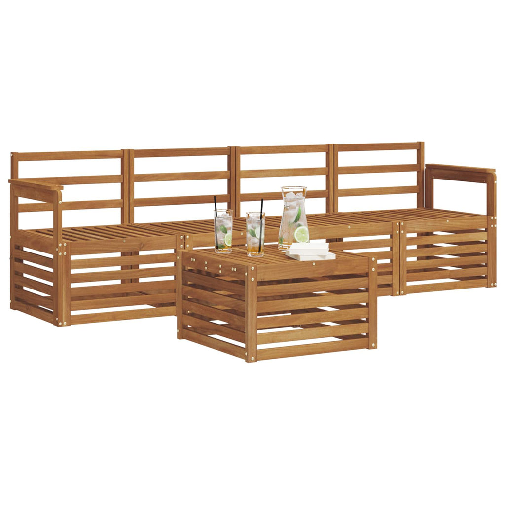vidaXL Zestawy sof 5 pcs Naturalny Lite Drewno Akacji