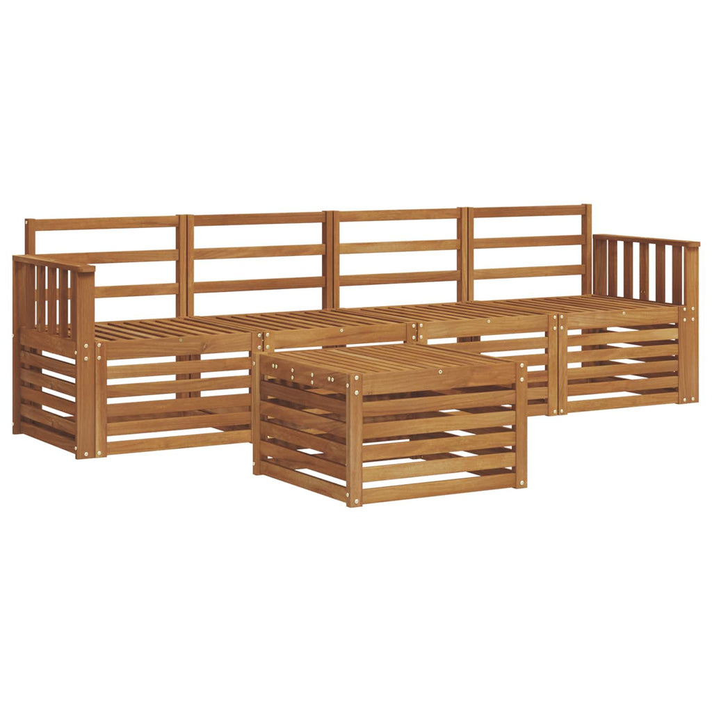 vidaXL Zestawy sof 5 pcs Naturalny Lite Drewno Akacji