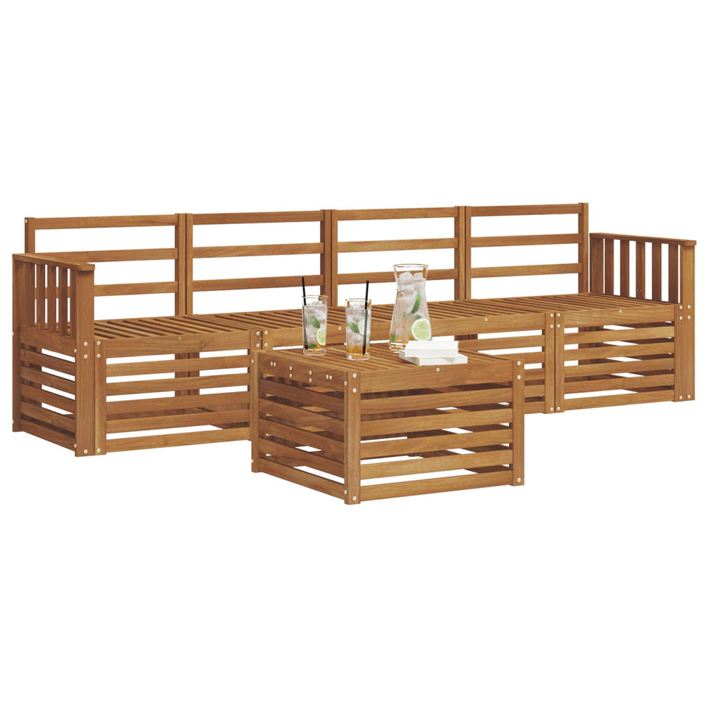vidaXL Zestawy sof 5 pcs Naturalny Lite Drewno Akacji