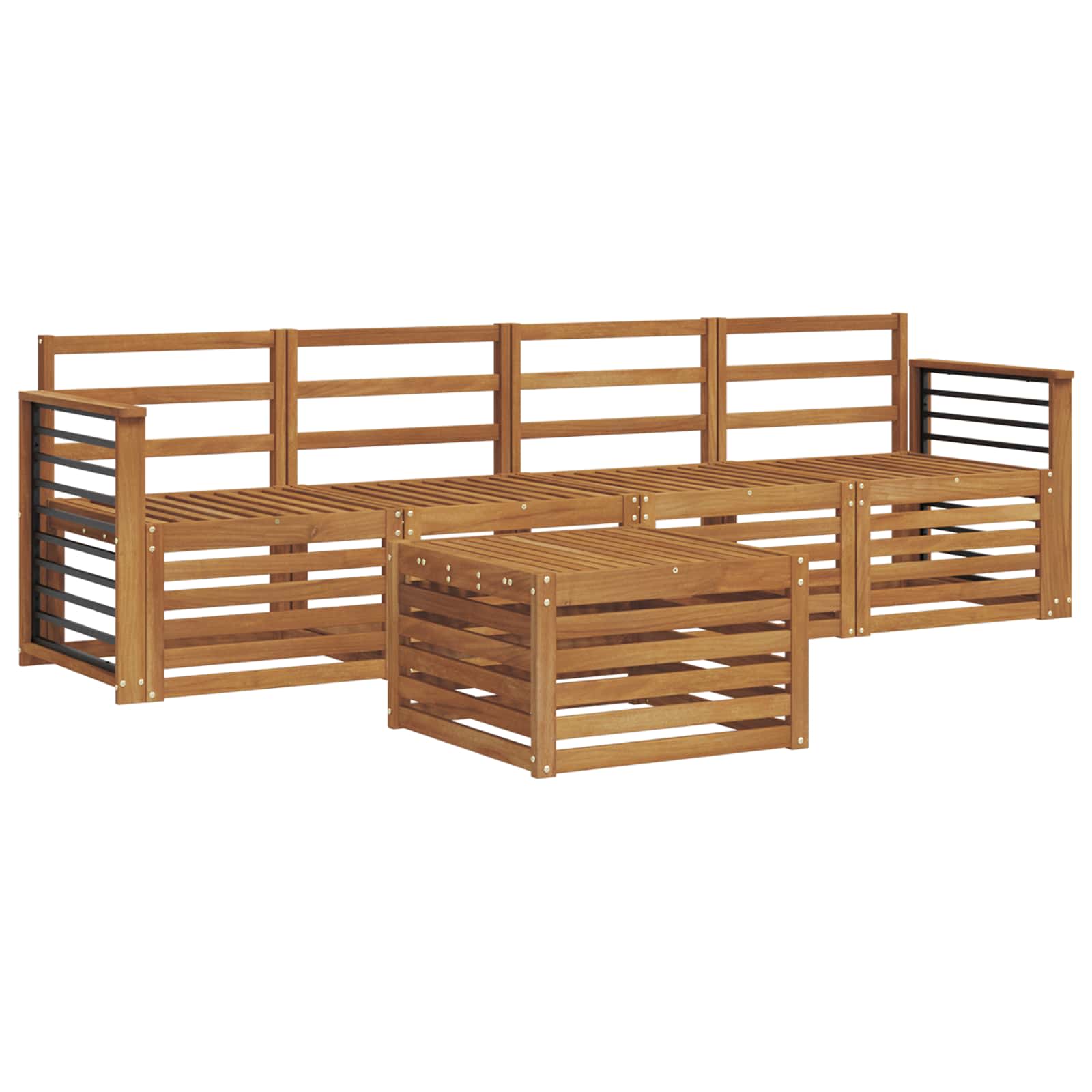 vidaXL Zestawy sof Naturalny Lite Drewno Akacji