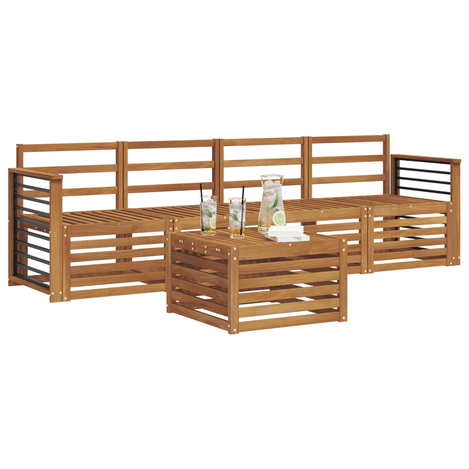 vidaXL Zestawy sof Naturalny Lite Drewno Akacji