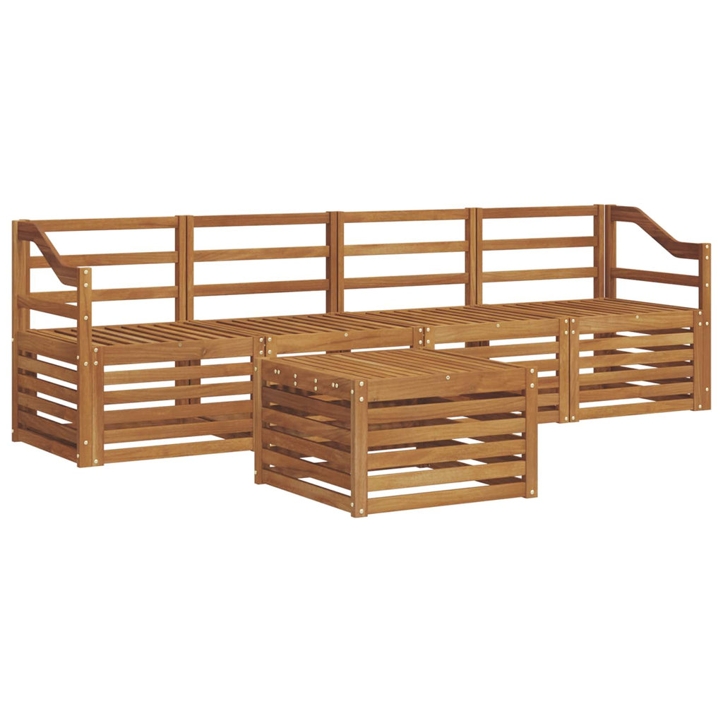 vidaXL Zestawy sof 5 pcs Naturalny Lite Drewno Akacji