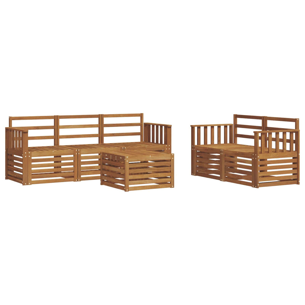 vidaXL Zestawy sof 6 pcs Naturalny Lite Drewno Akacji