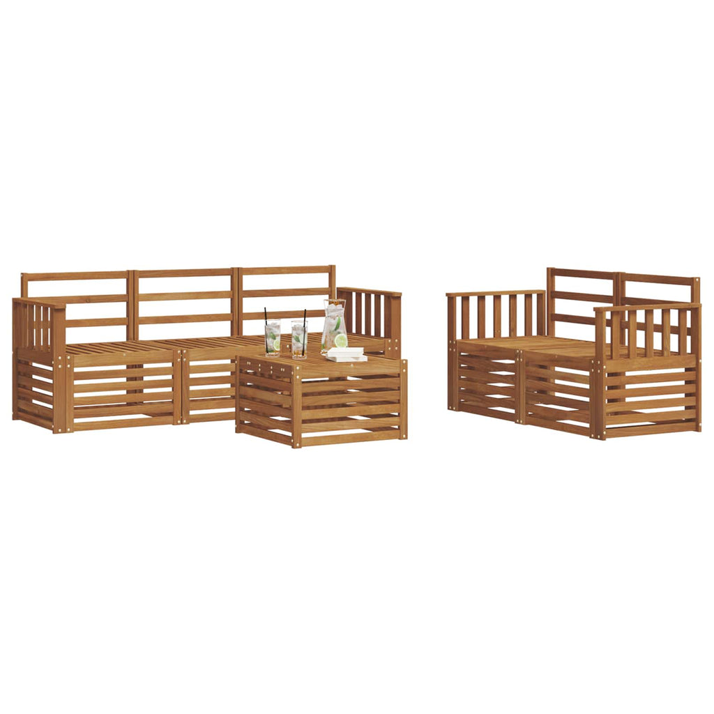 vidaXL Zestawy sof 6 pcs Naturalny Lite Drewno Akacji