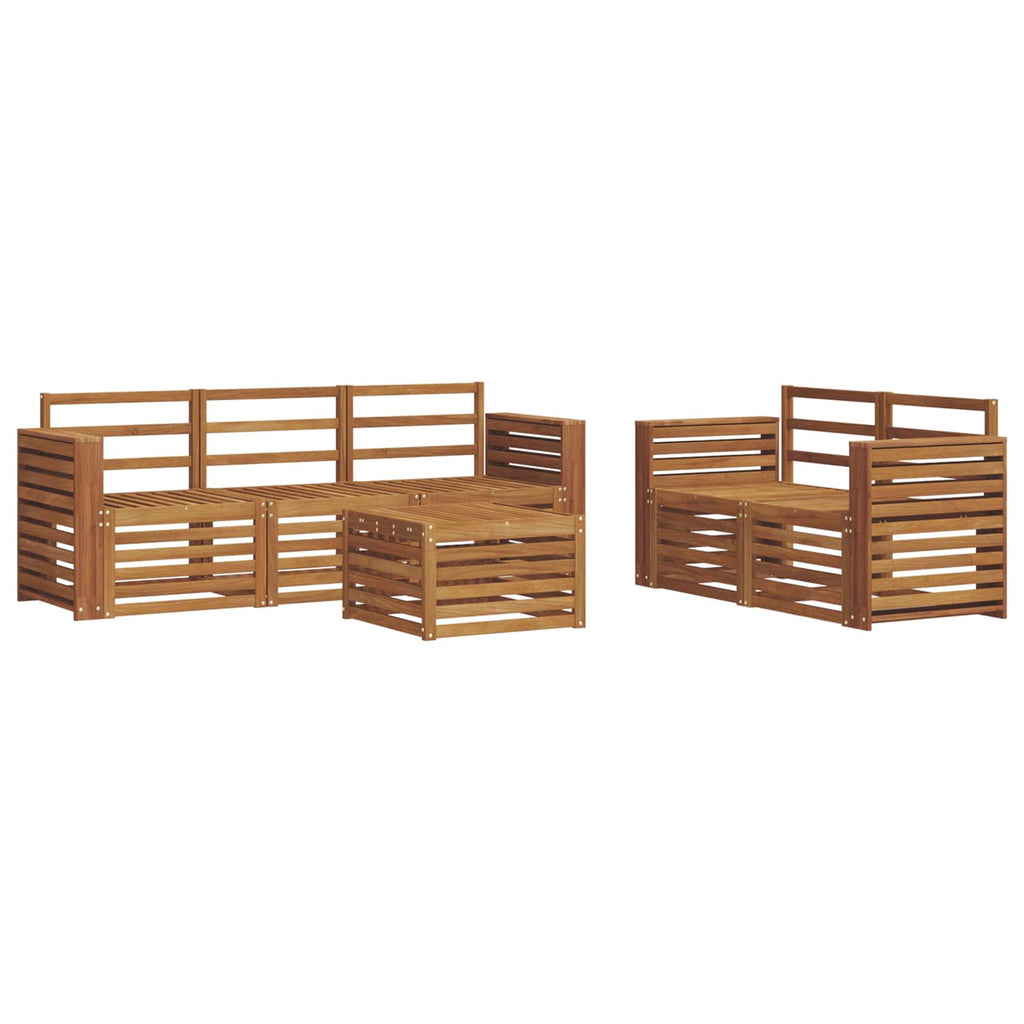 vidaXL Zestawy sof 6 pcs Naturalny Lite Drewno Akacji