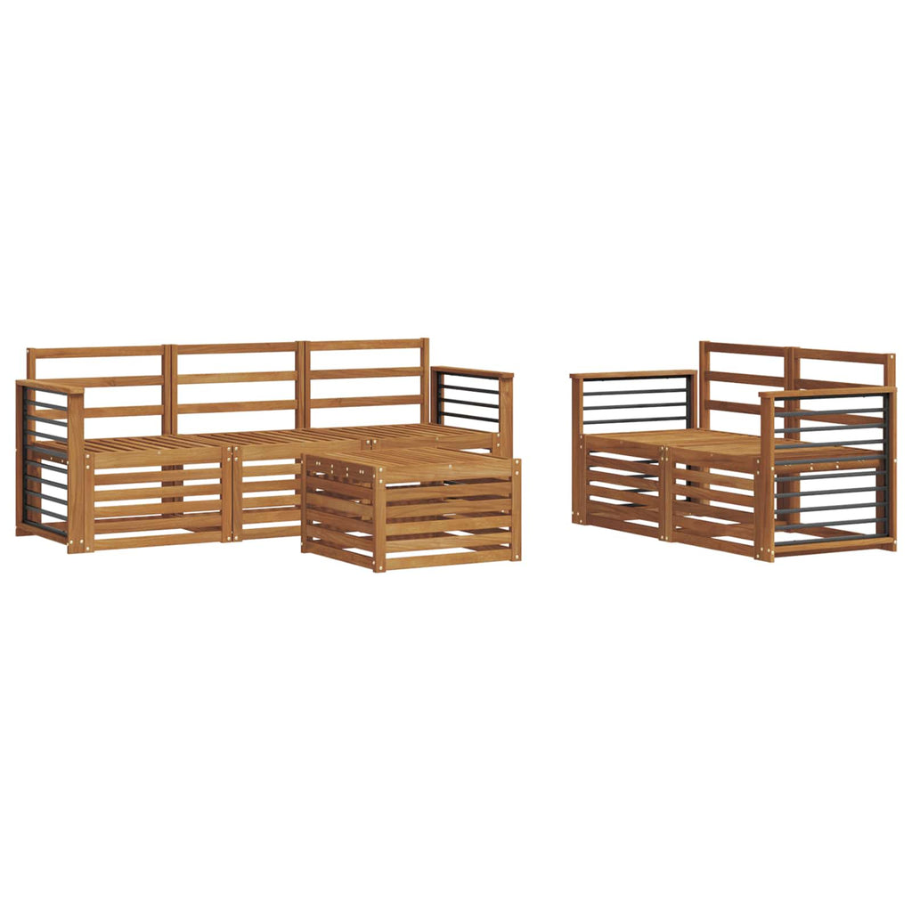vidaXL Zestawy sof 6 pcs Naturalny Lite Drewno Akacji