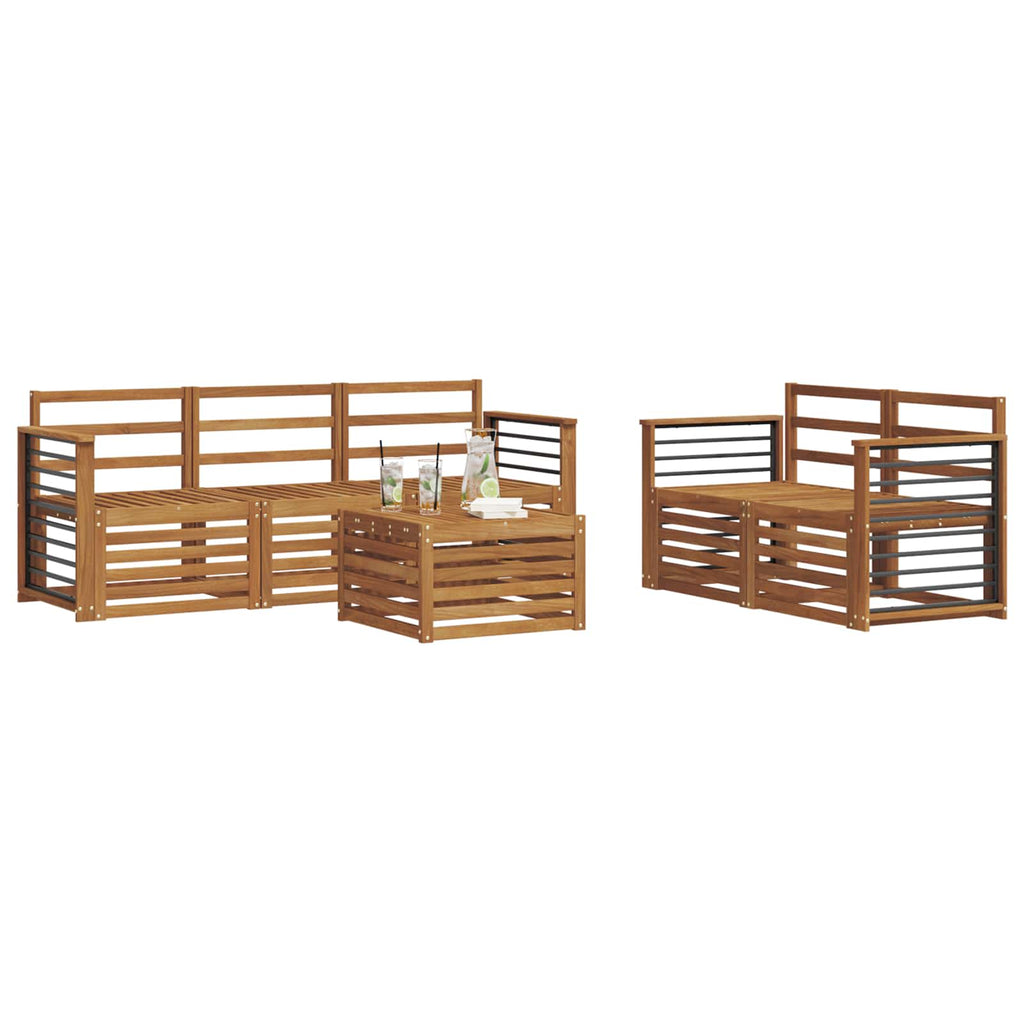 vidaXL Zestawy sof 6 pcs Naturalny Lite Drewno Akacji