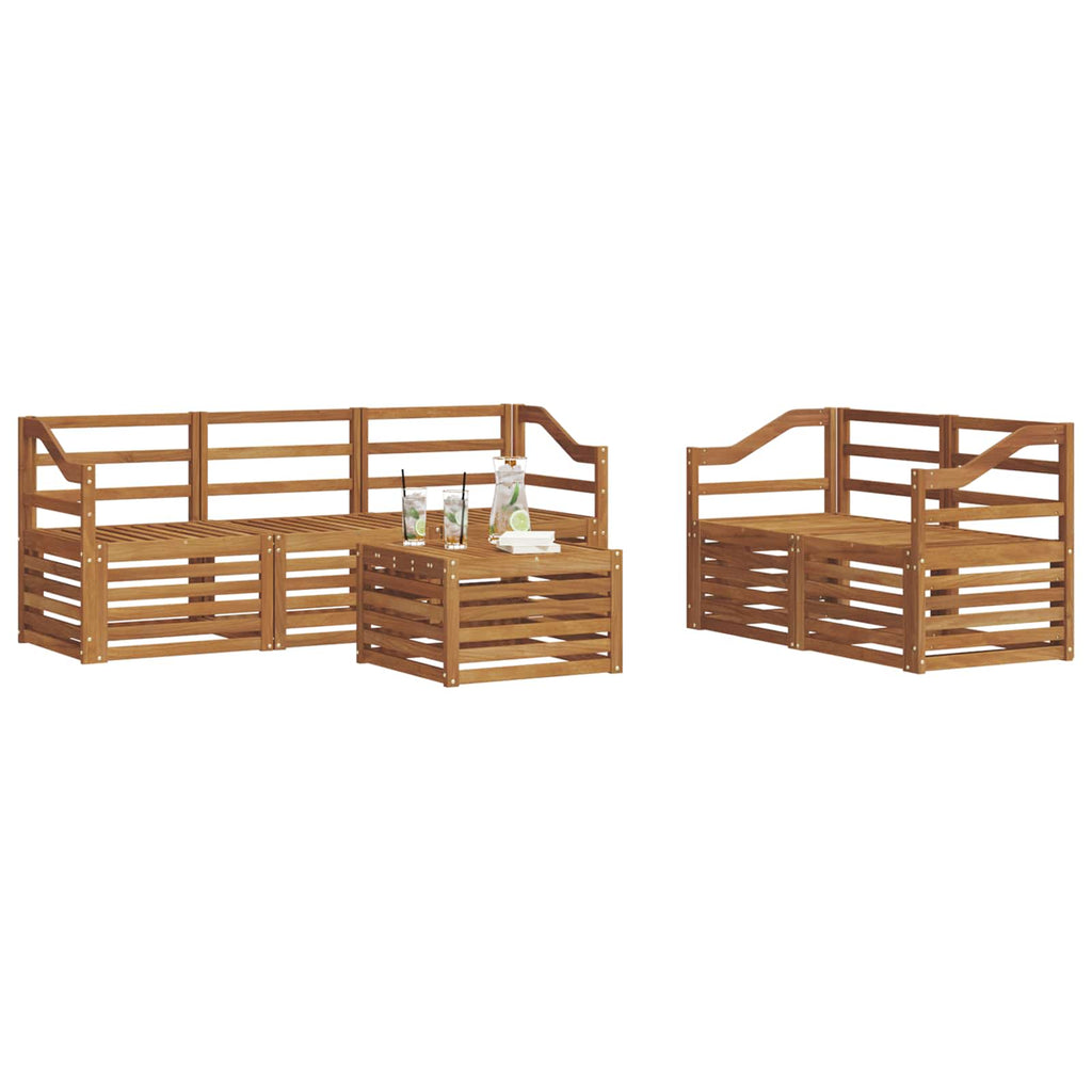 vidaXL Zestawy sof 6 pcs Naturalny Lite Drewno Akacji