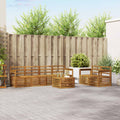 vidaXL Zestaw sof na zewnątrz 7 pcs Naturalny Lite Drewno Akacji