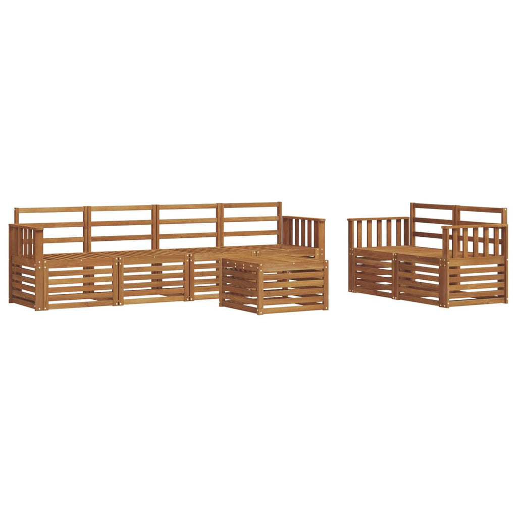 vidaXL Zestaw sof na zewnątrz 7 pcs Naturalny Lite Drewno Akacji