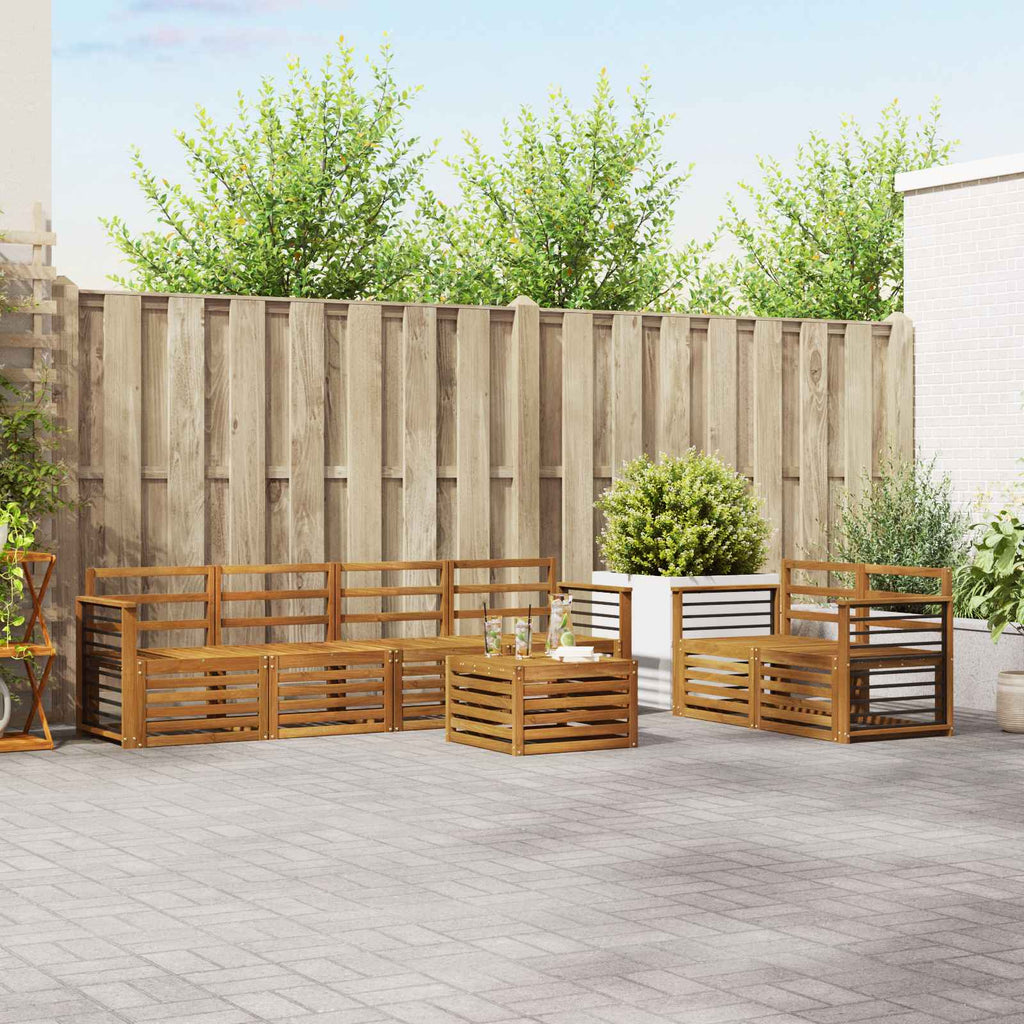 vidaXL Zestawy sof 7 pcs Naturalny Lite Drewno Akacji