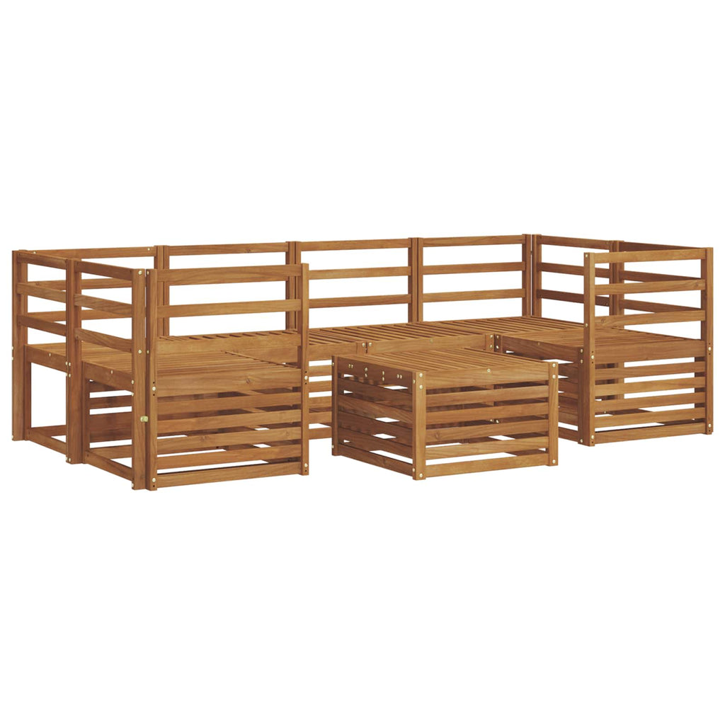 vidaXL Zestaw sof na zewnątrz 7 pcs Naturalny Lite Drewno Akacji