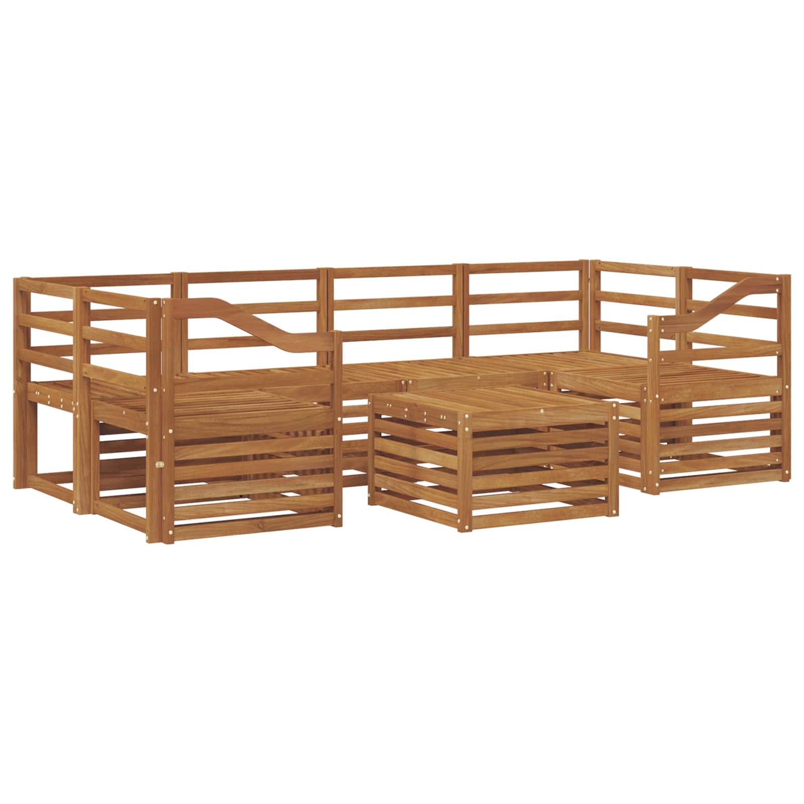 vidaXL Zestaw sof na zewnątrz 7 pcs Naturalny Lite Drewno Akacji