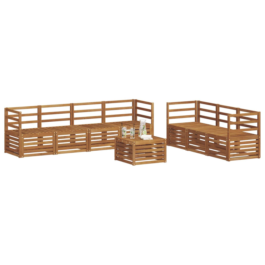 vidaXL Zestawy sof 8 pcs Naturalny Lite Drewno Akacji