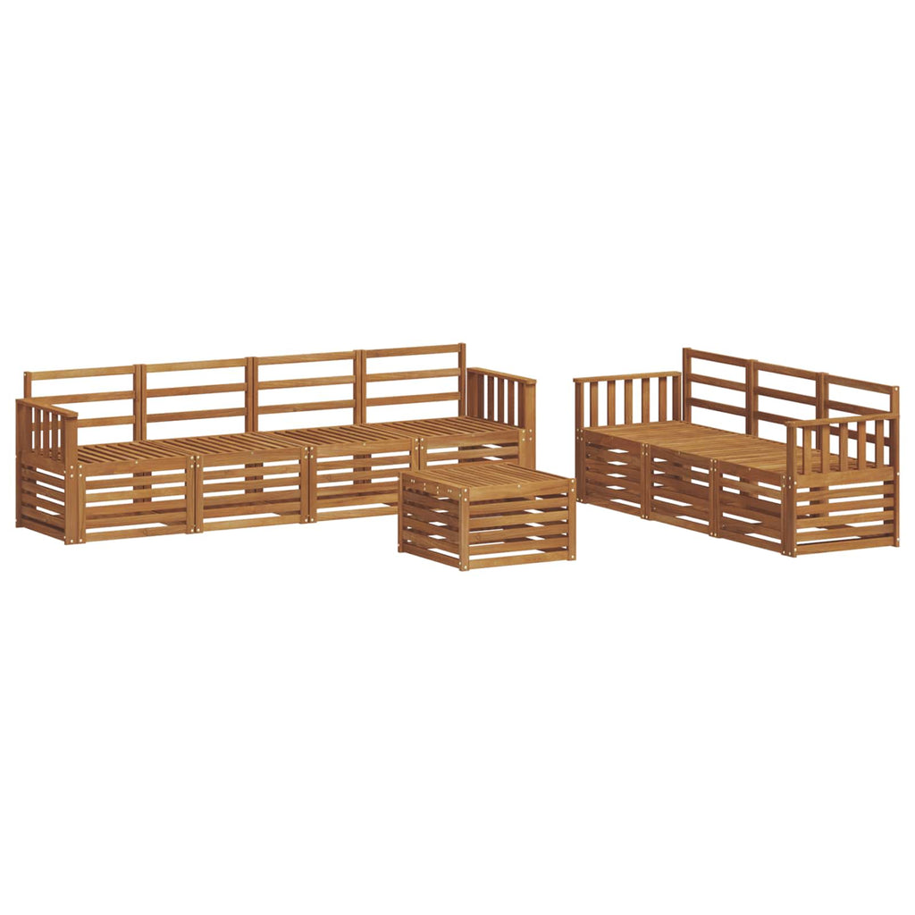 vidaXL Zestawy sof 8 pcs Naturalny Lite Drewno Akacji