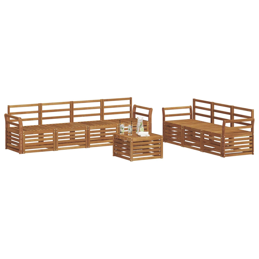 vidaXL Zestawy sof 8 pcs Naturalny Lite Drewno Akacji