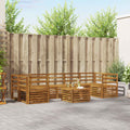 vidaXL Zestawy sof 8 pcs Naturalny Lite Drewno Akacji