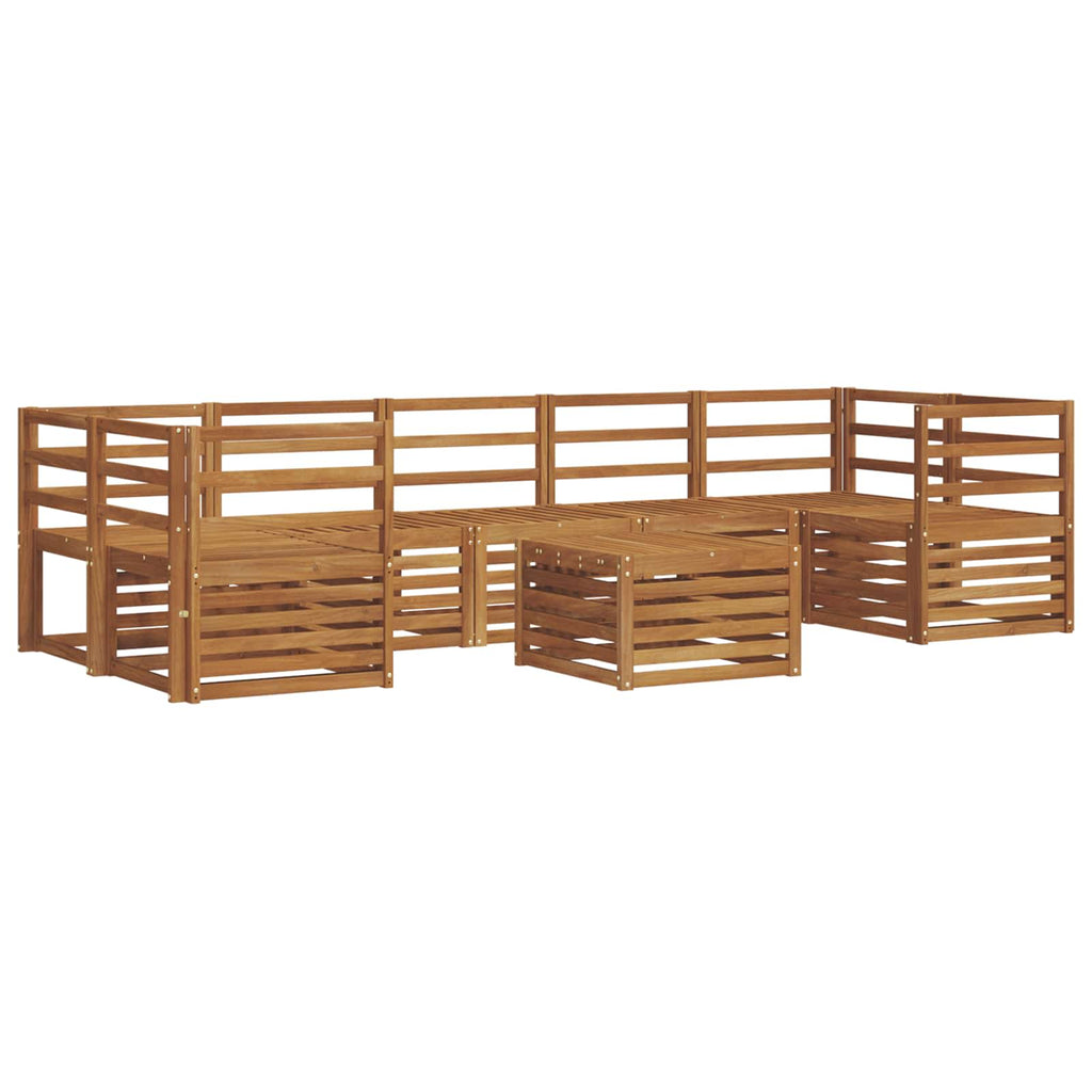 vidaXL Zestawy sof 8 pcs Naturalny Lite Drewno Akacji