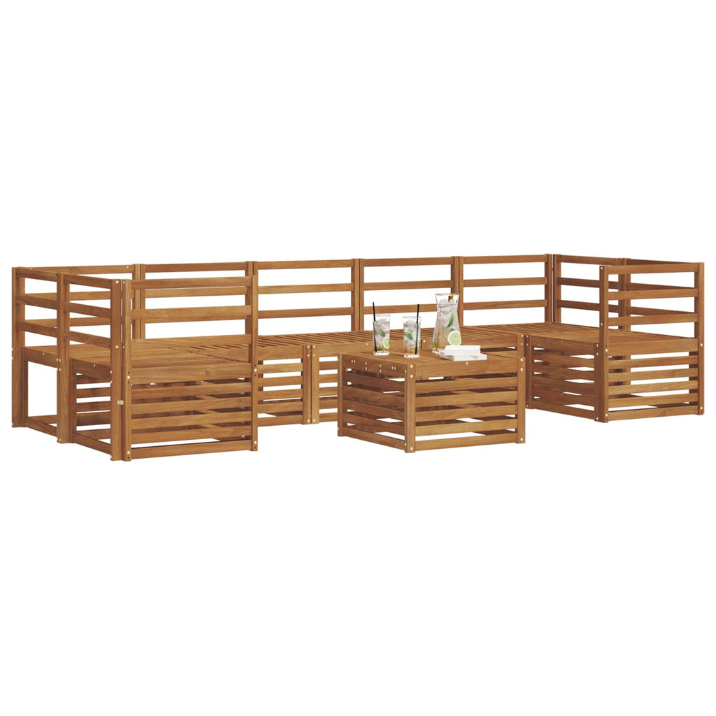 vidaXL Zestawy sof 8 pcs Naturalny Lite Drewno Akacji