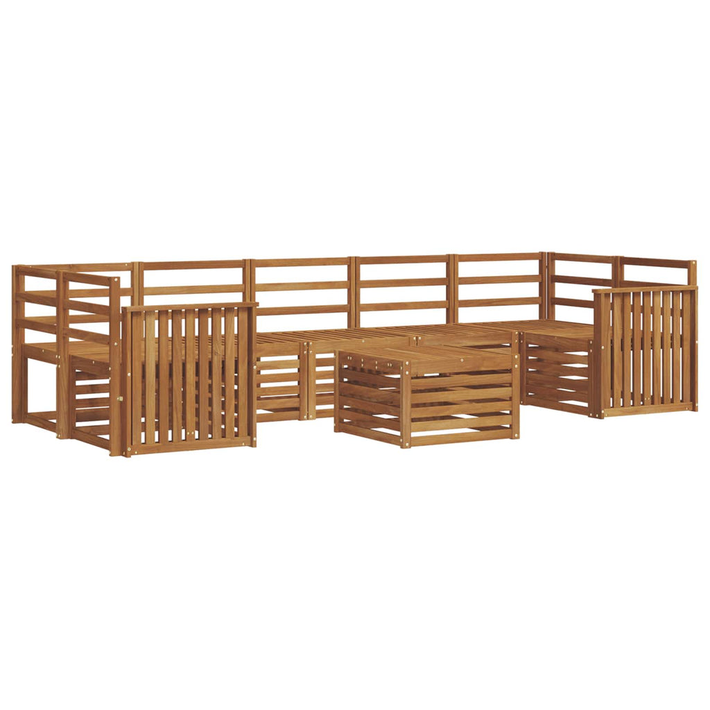 vidaXL Zestawy sof 8 pcs Naturalny Lite Drewno Akacji
