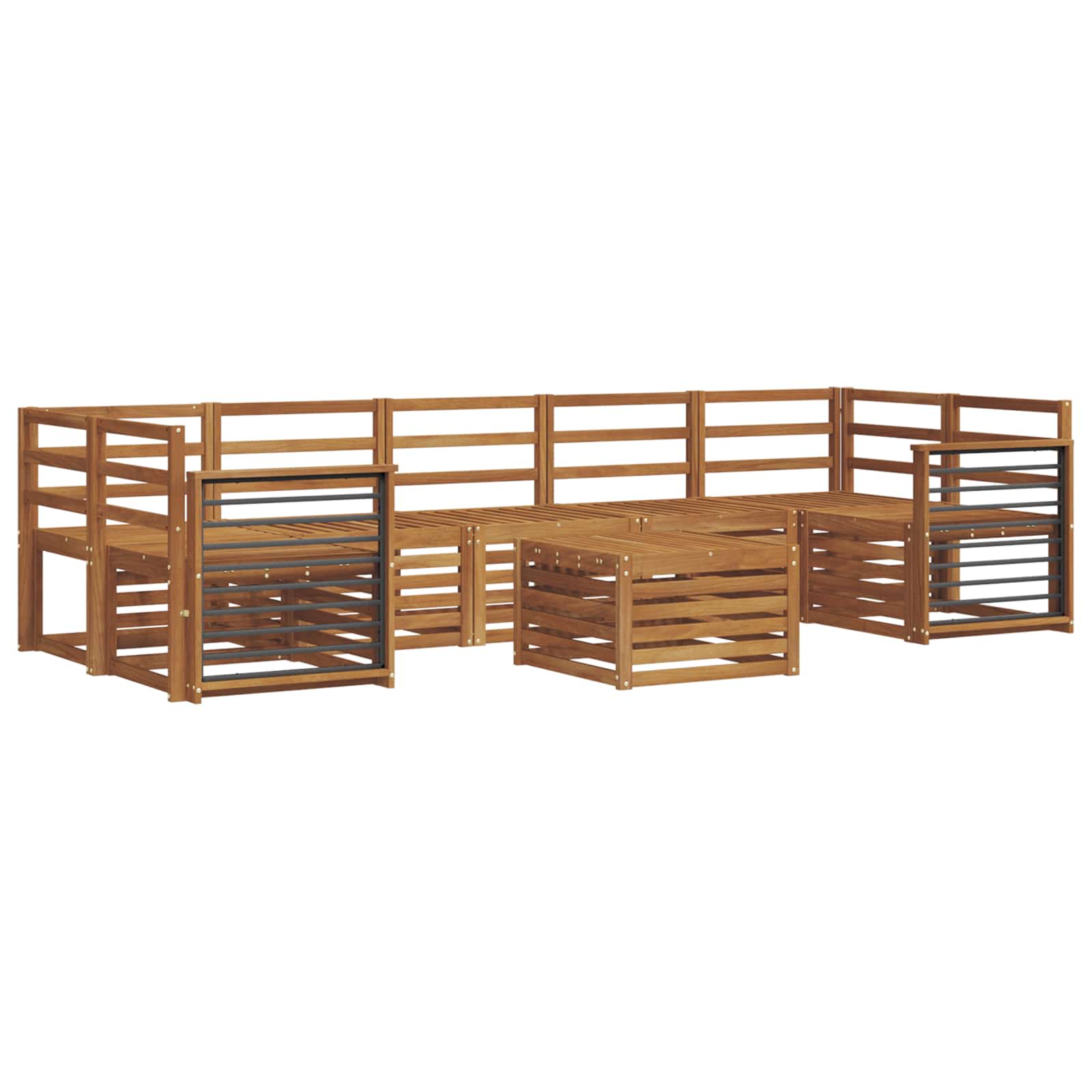 vidaXL Zestawy sof Naturalny Lite Drewno Akacji