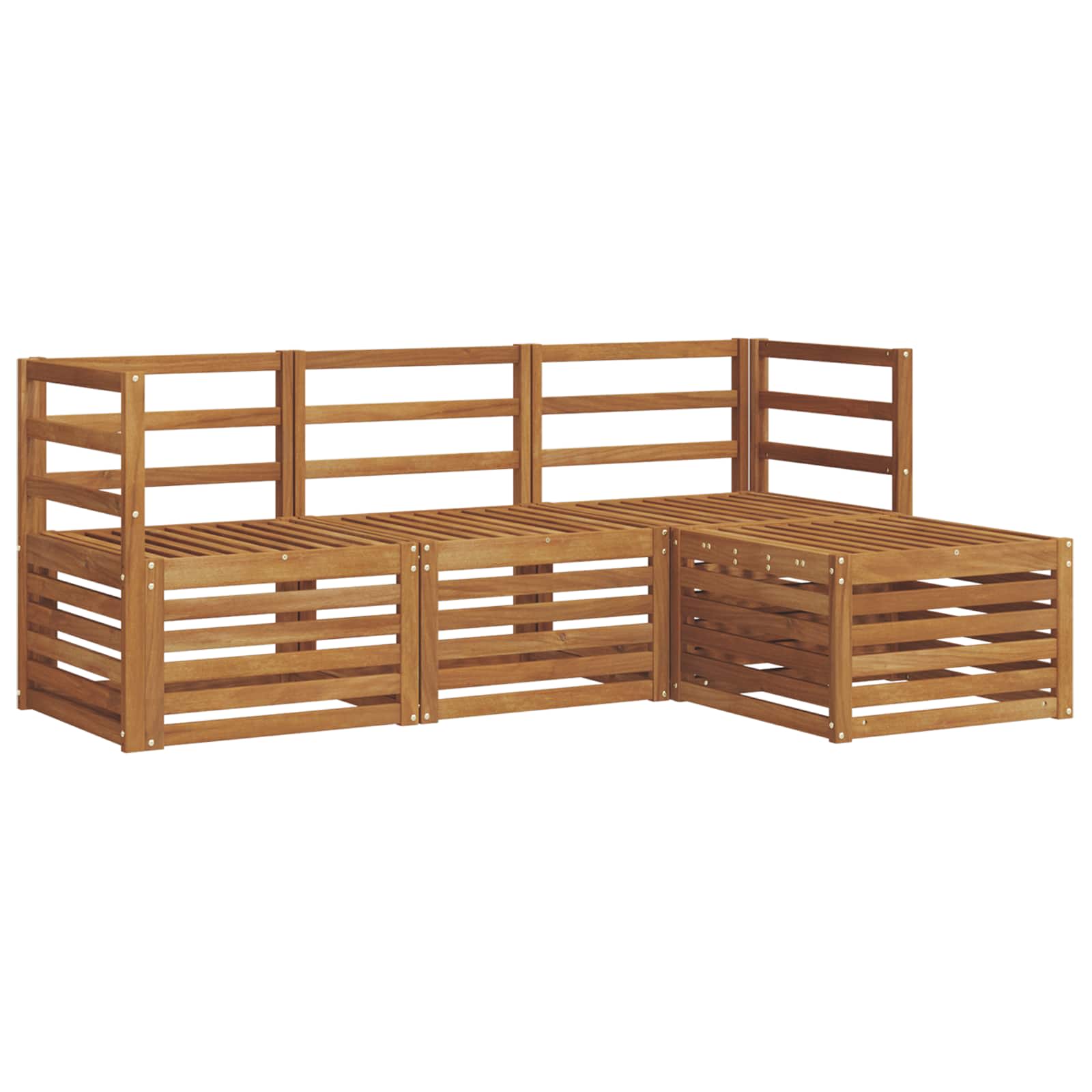 vidaXL Zestaw sof na zewnątrz 4 pcs Naturalny