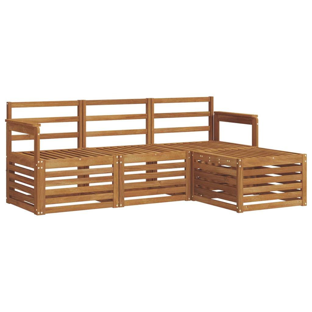 vidaXL Zestaw sof na zewnątrz 4 pcs Naturalny