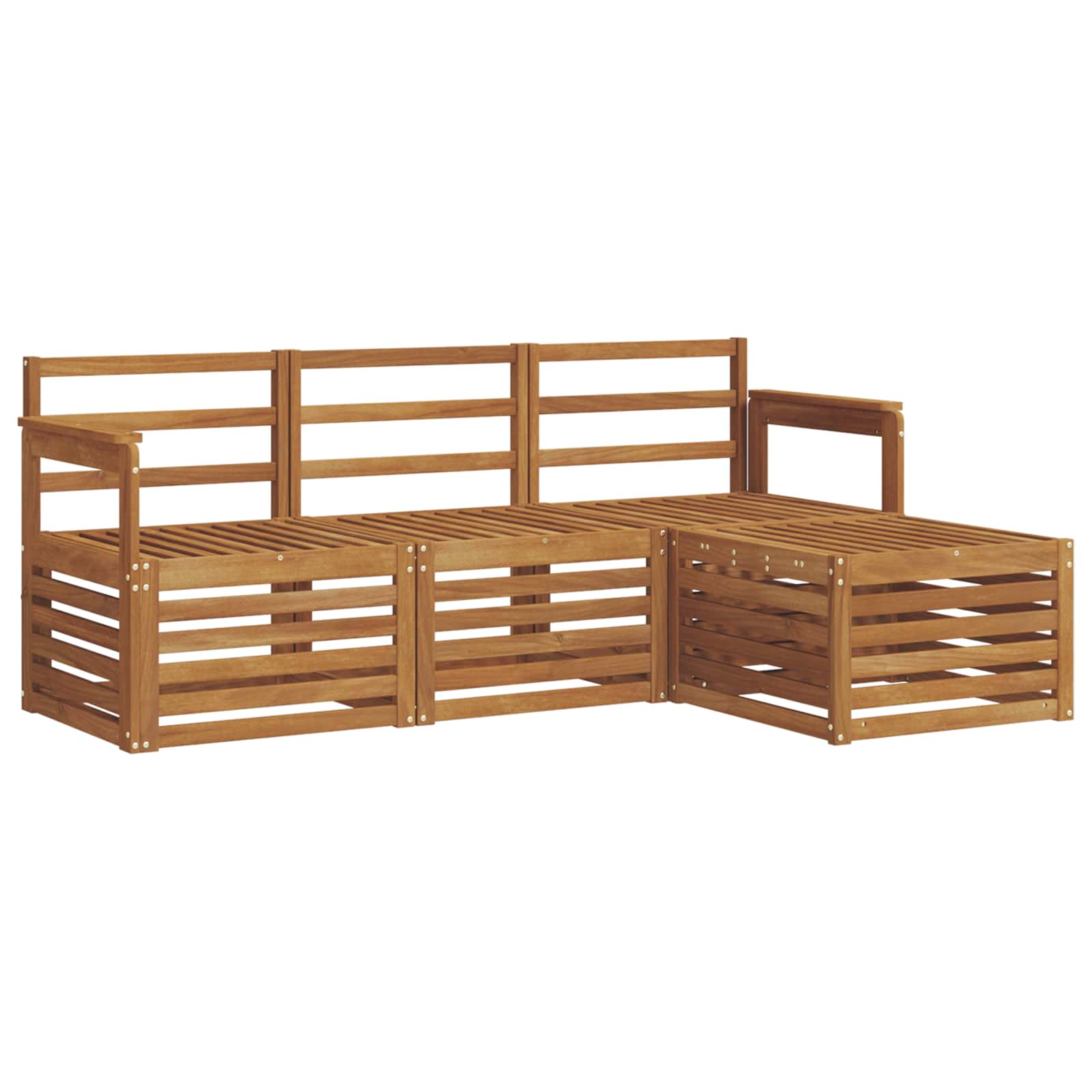 vidaXL Zestaw sof na zewnątrz 4 pcs Naturalny