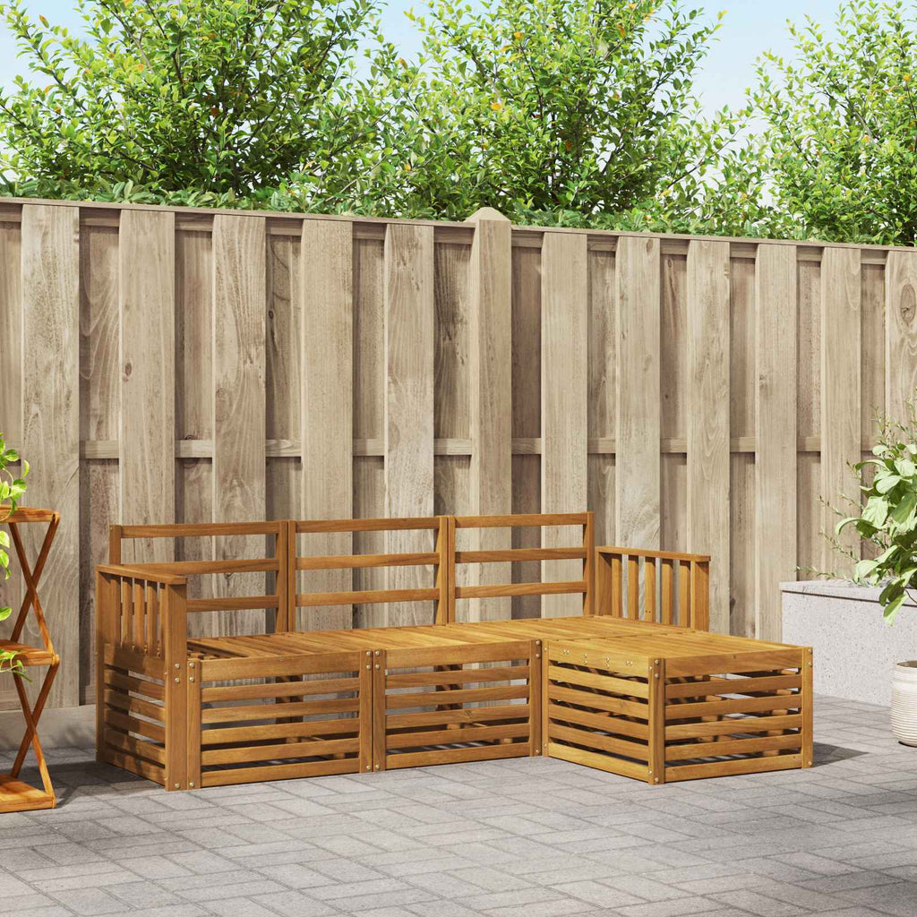 vidaXL Zestaw sof na zewnątrz 4 pcs Naturalny