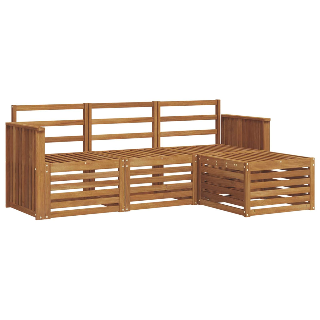 vidaXL Zestaw sof na zewnątrz 4 pcs Naturalny