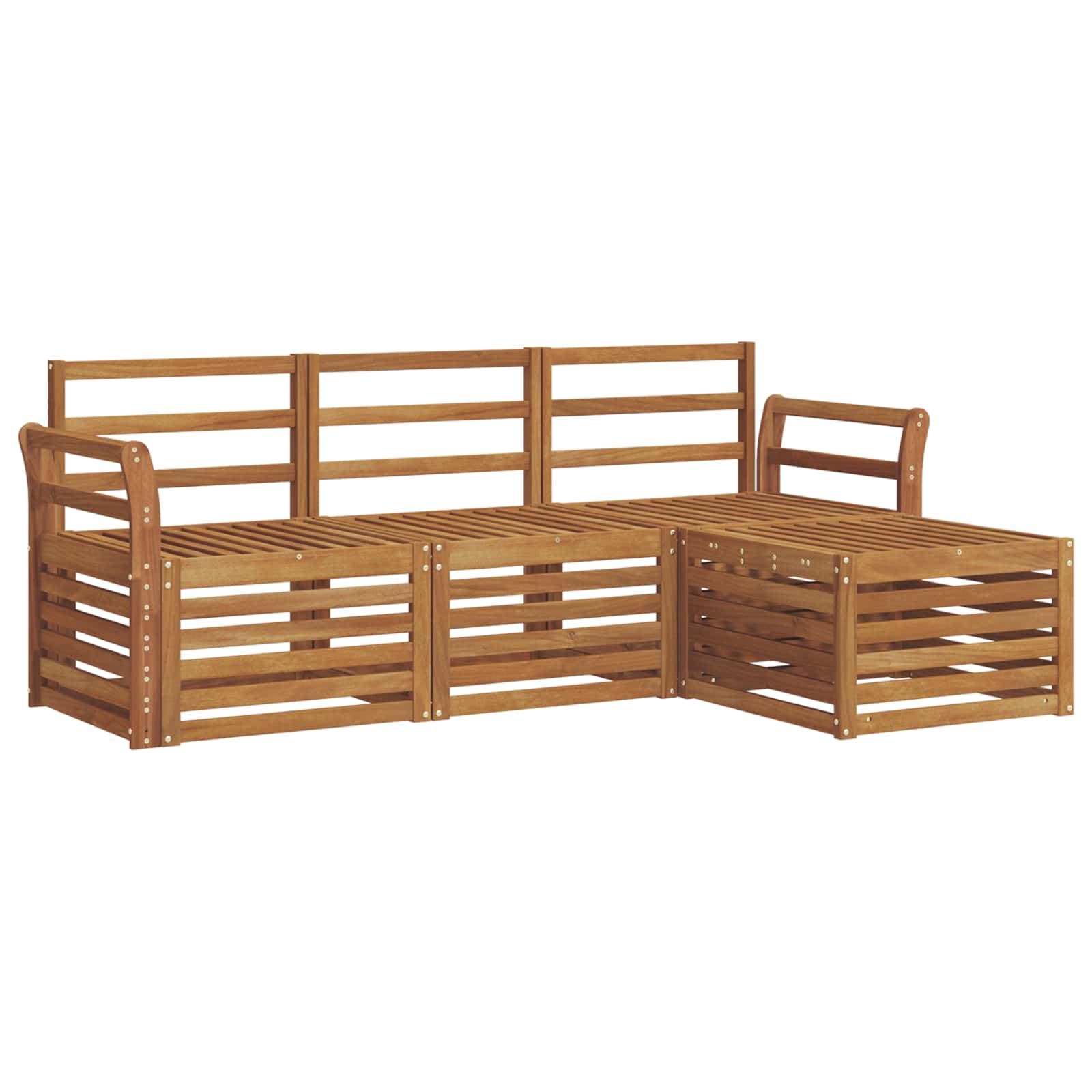 vidaXL Zestaw sof na zewnątrz 4 pcs Naturalny
