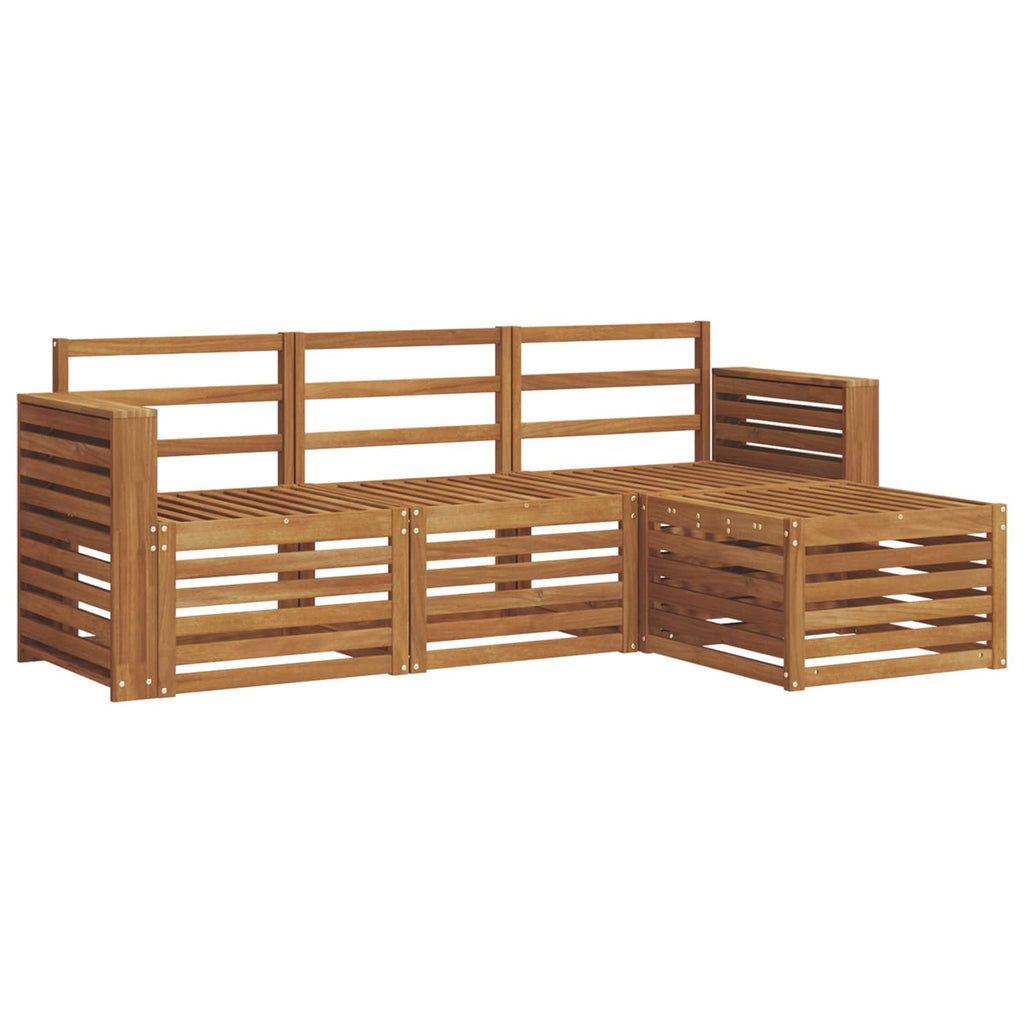 vidaXL Zestaw sof na zewnątrz 4 pcs Naturalny