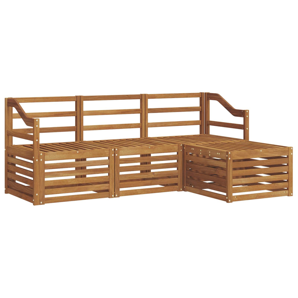vidaXL Zestaw sof na zewnątrz 4 pcs Naturalny