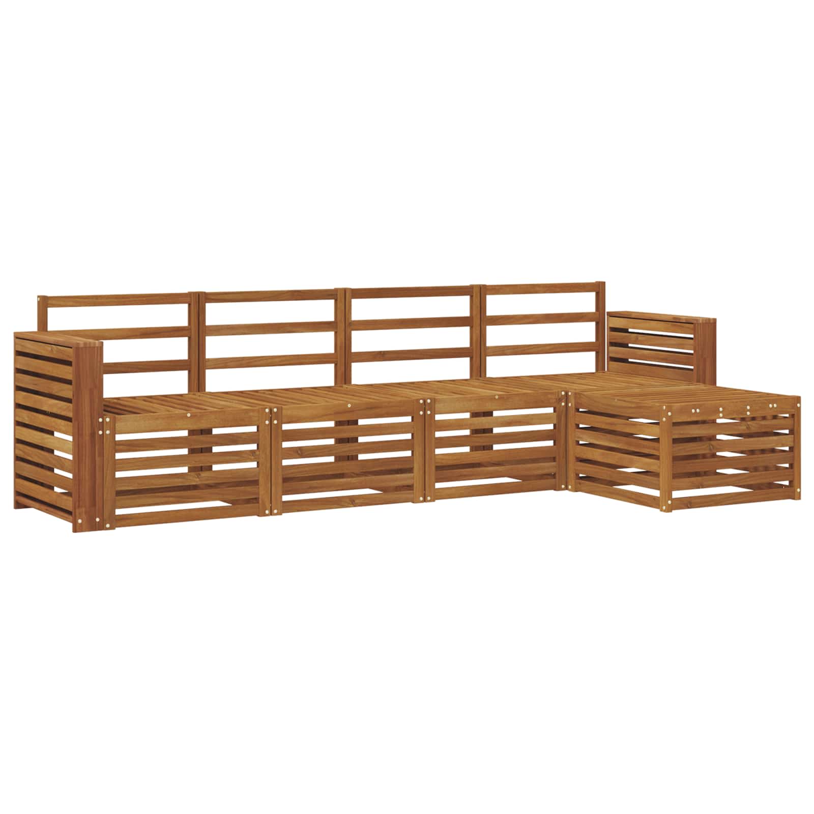 vidaXL Zestaw sof na zewnątrz 5 pcs Naturalny