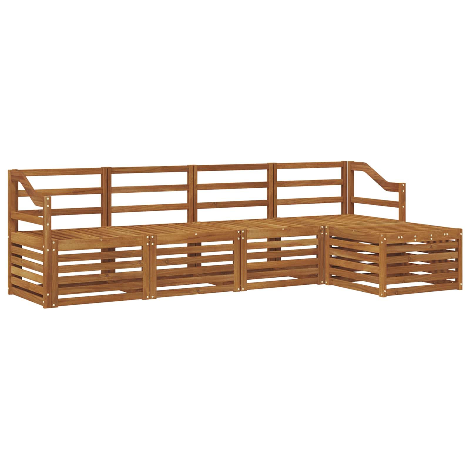 vidaXL Zestaw sof na zewnątrz 5 pcs Naturalny