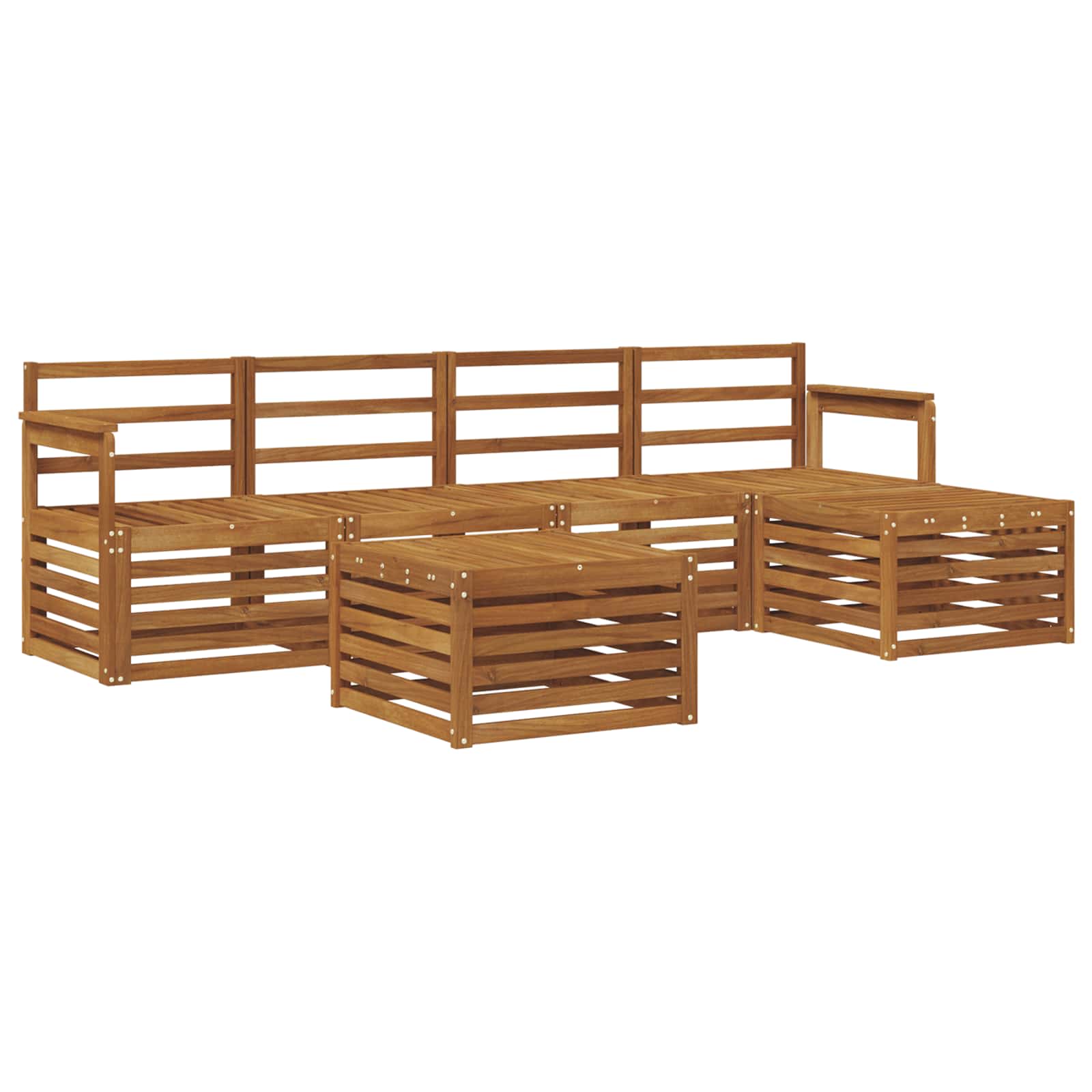 vidaXL Zestaw sof na zewnątrz 6 pcs Naturalny