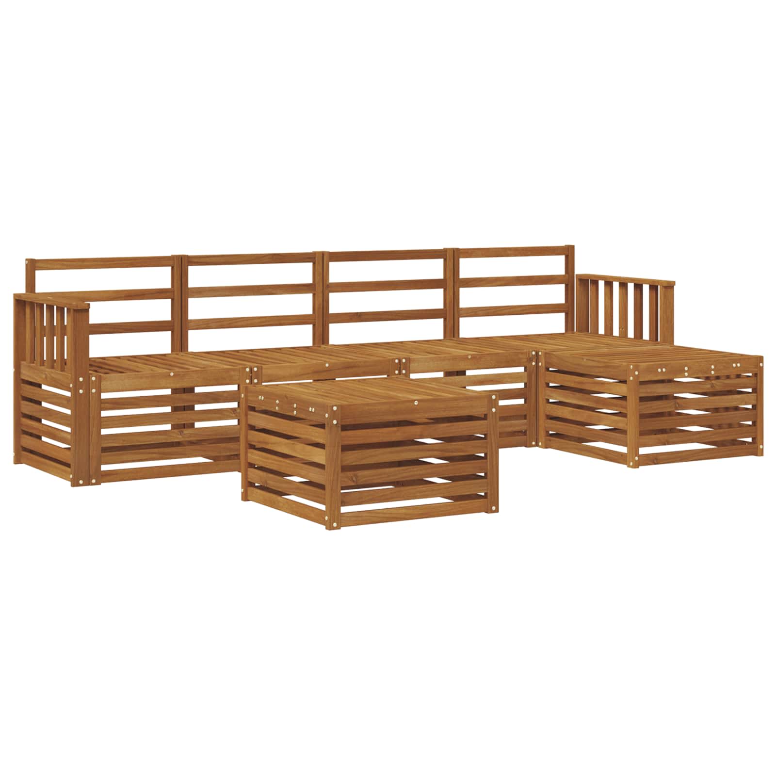 vidaXL Zestaw sof na zewnątrz 6 pcs Naturalny