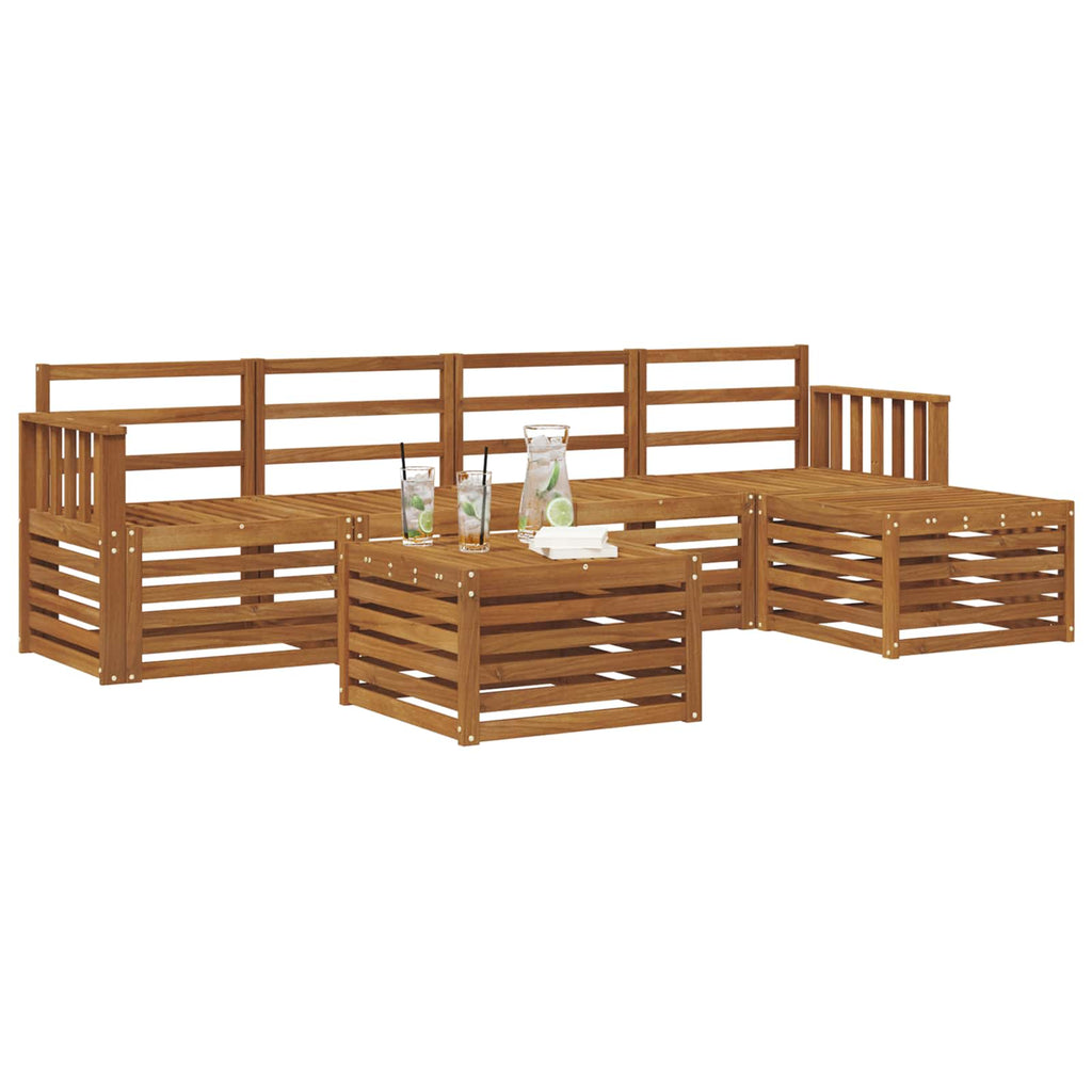 vidaXL Zestaw sof na zewnątrz 6 pcs Naturalny