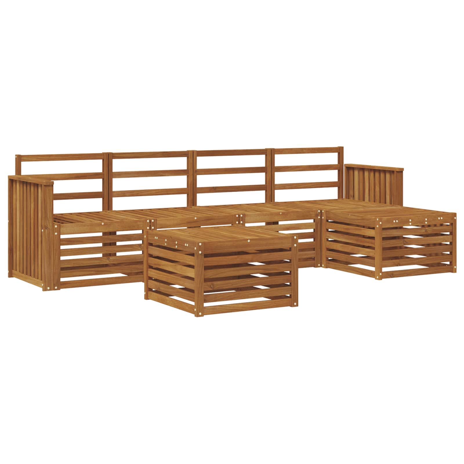 vidaXL Zestaw sof na zewnątrz 6 pcs Naturalny