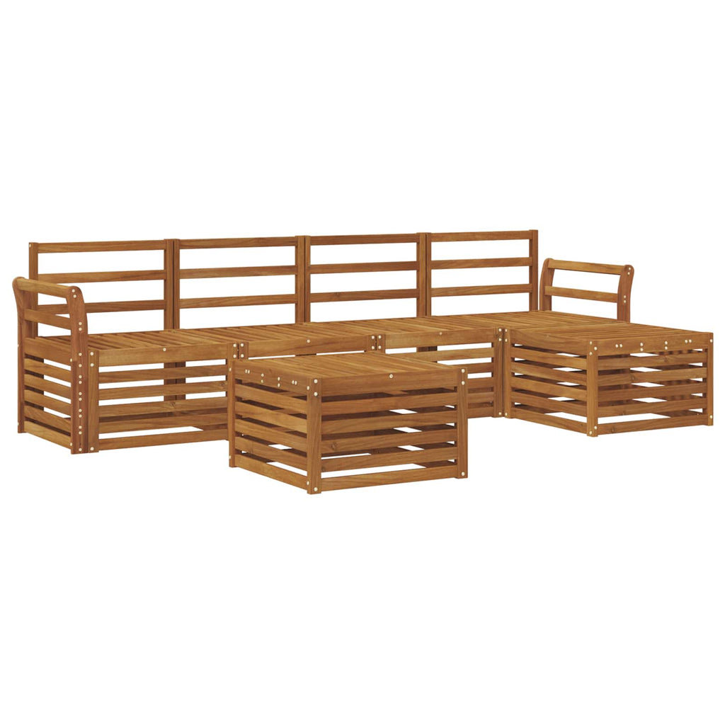 vidaXL Zestaw sof na zewnątrz 6 pcs Naturalny