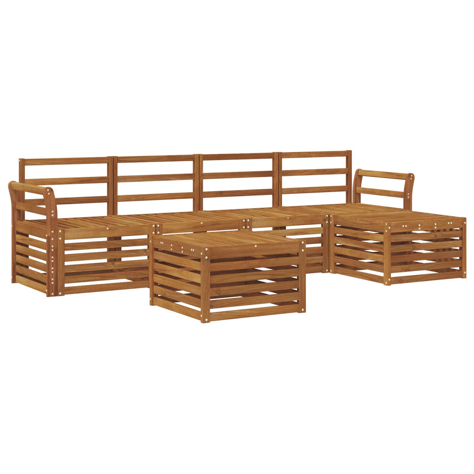 vidaXL Zestaw sof na zewnątrz 6 pcs Naturalny
