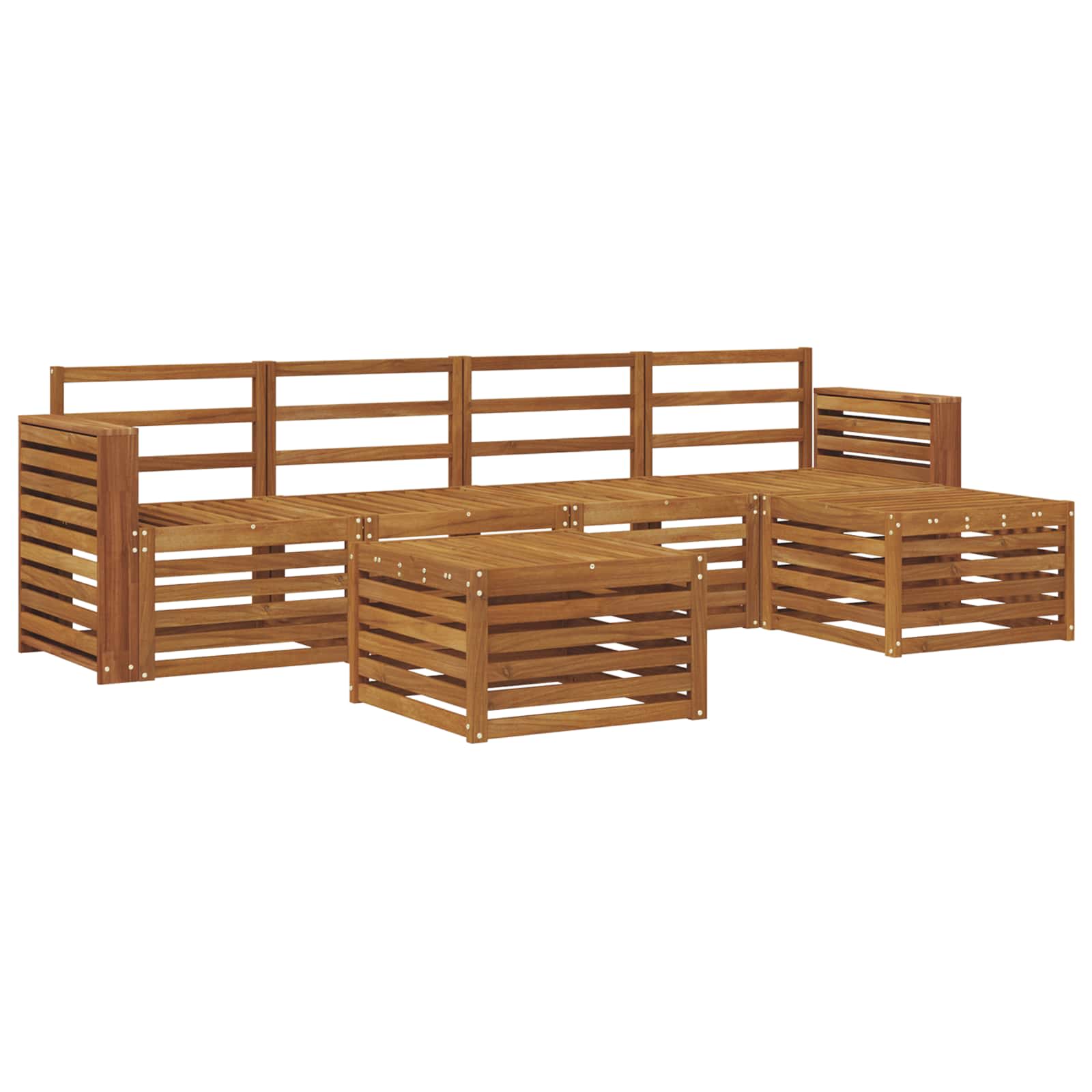vidaXL Zestaw sof na zewnątrz 6 pcs Naturalny