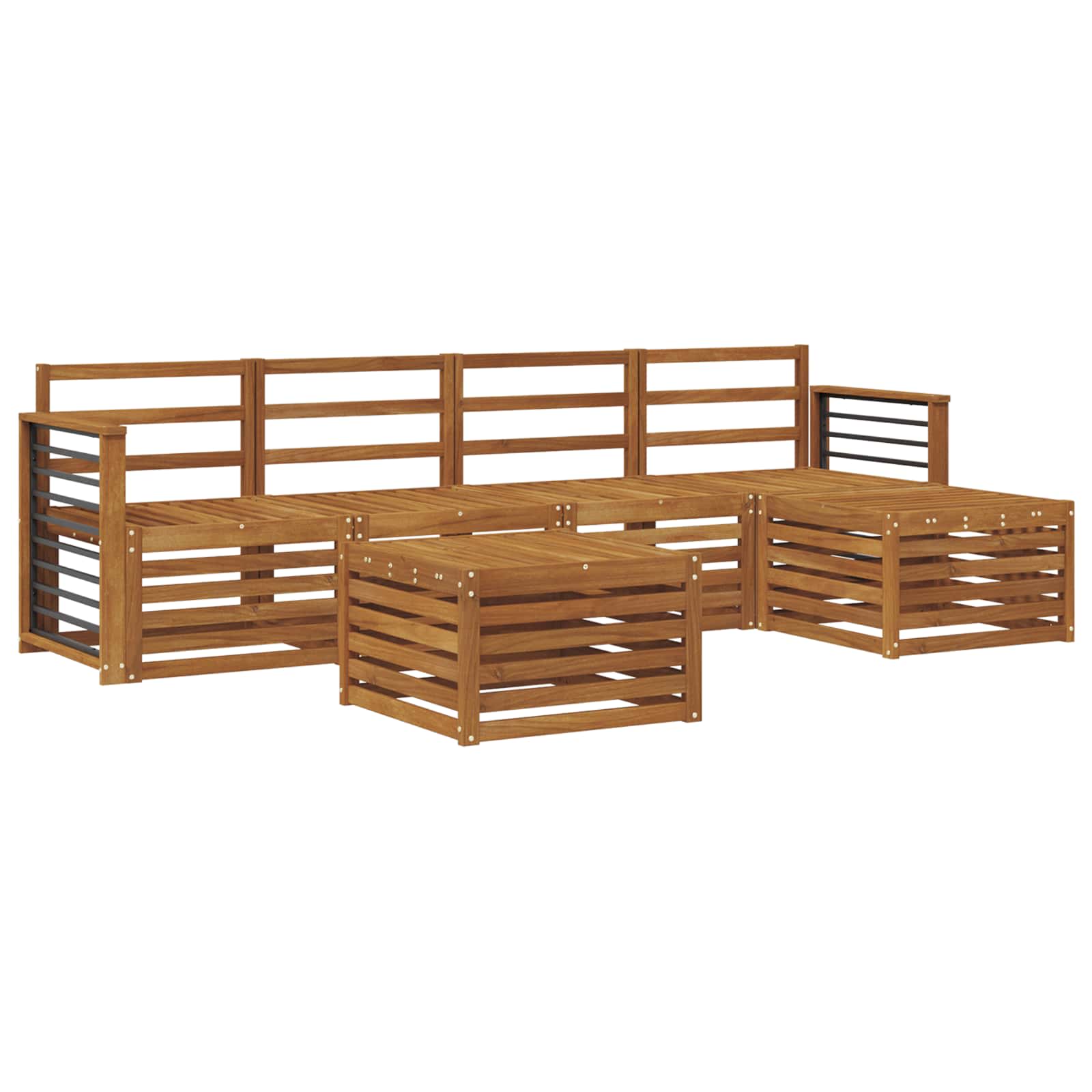 vidaXL Zestawy sof 6 pcs Naturalny Lite Drewno Akacji