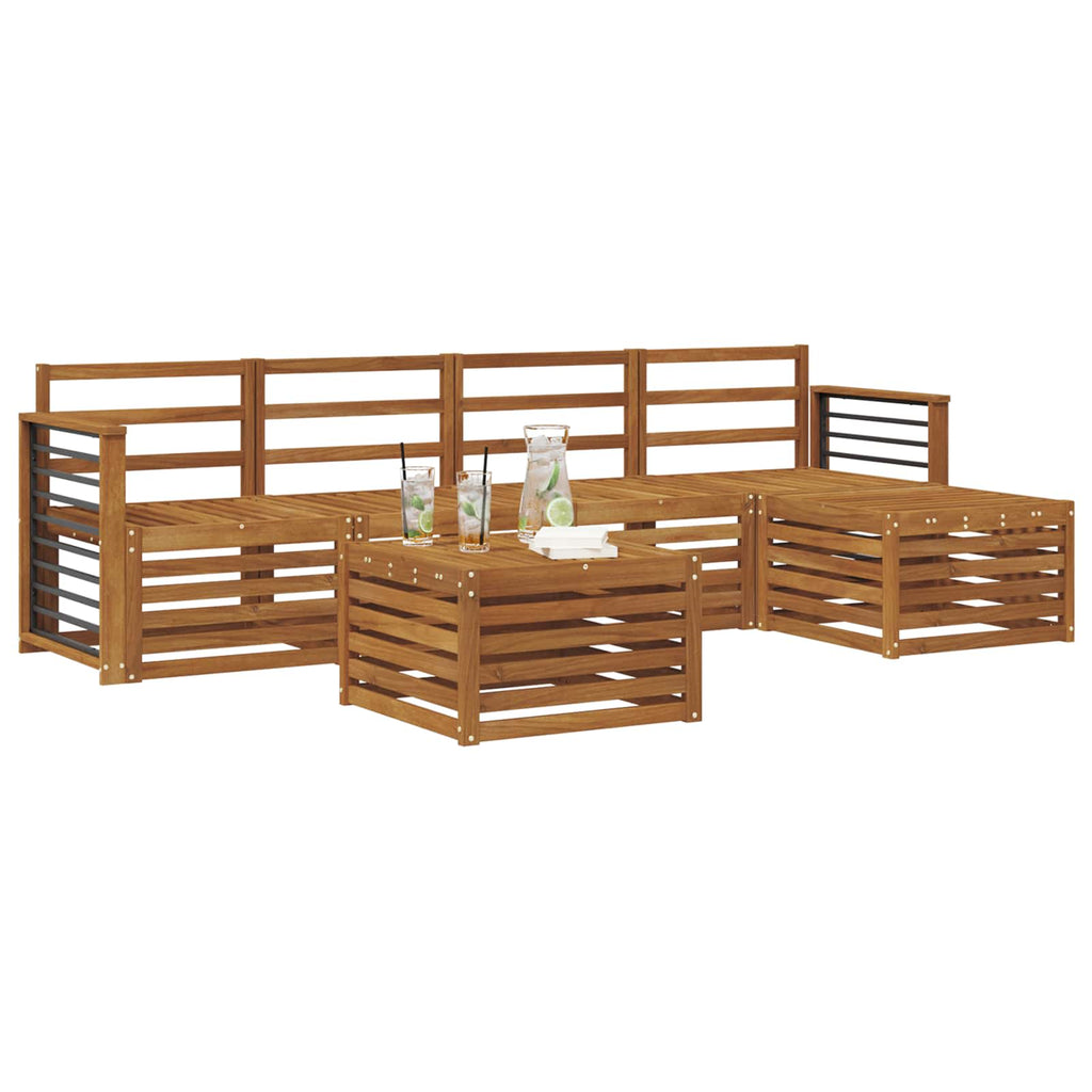 vidaXL Zestawy sof 6 pcs Naturalny Lite Drewno Akacji