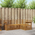 vidaXL Zestawy sof 4 pcs Naturalny Lite Drewno Akacji