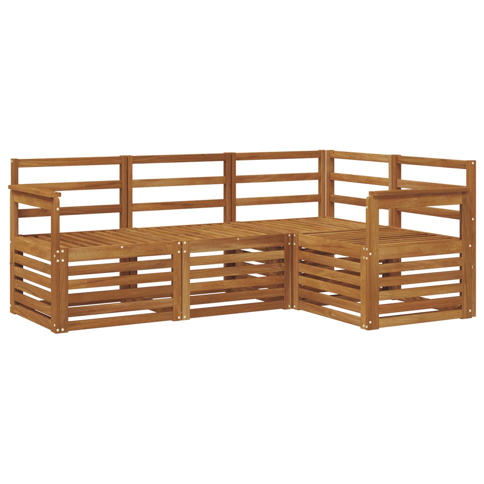 vidaXL Zestawy sof 4 pcs Naturalny Lite Drewno Akacji
