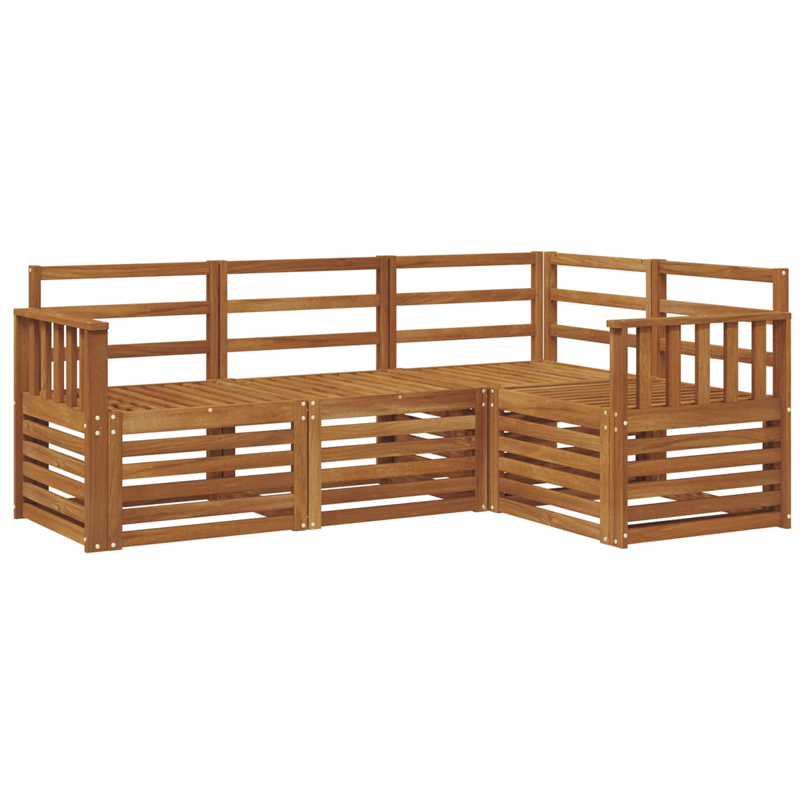 vidaXL Zestawy sof 4 pcs Naturalny Lite Drewno Akacji
