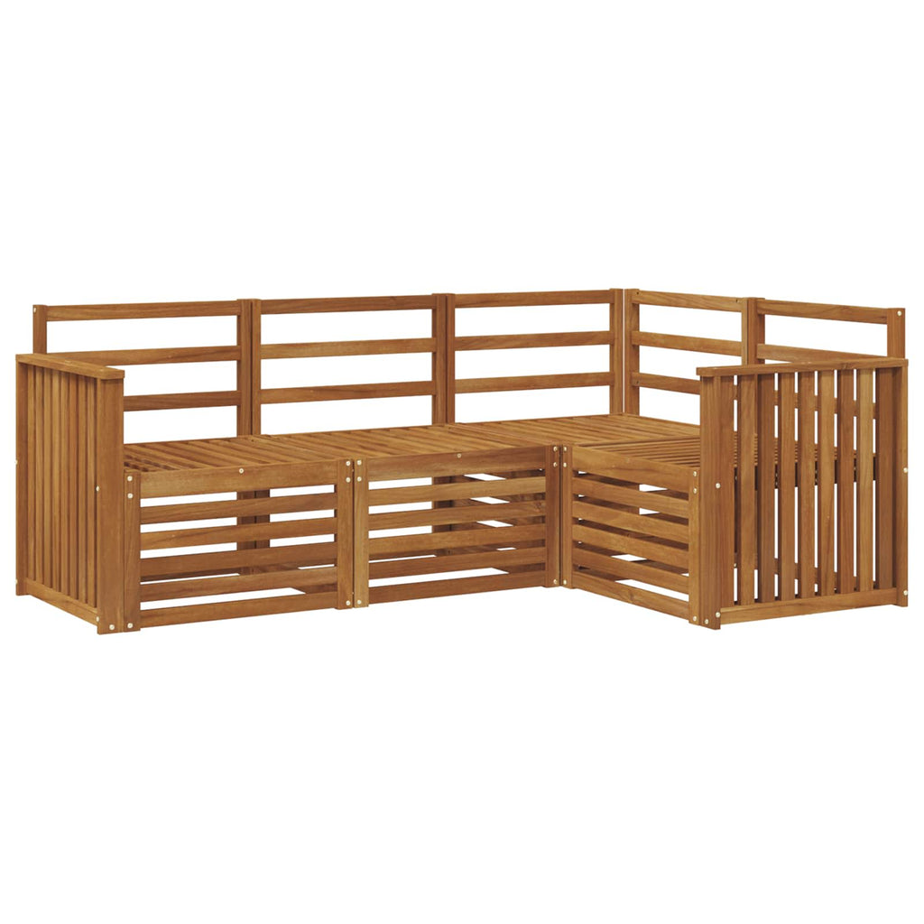 vidaXL Zestawy sof 4 pcs Naturalny Lite Drewno Akacji